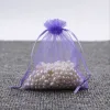 500pcs Takı Torbası Karışık Dikdörtgen Organza Düğün Hediye Çantaları 12x9cm