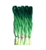 Três Tons de Cor Verde Ombre Trança de Cabelo Xpression Kanekalon Fibra de Alta Temperatura Crochet Tranças Extensões de Cabelo 24 polegadas 100g7141625