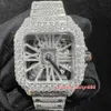 Offre spéciale montre hommes montres cadran de luxe mode squelette marque or Design Hip Hop marque étanche glace sur hommes montre