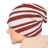 Berets Rote und weiße Linie Beanie Hüte Candy Cane Stripe Bonnet Weiblich Männlich Straße Outdoor Strickmütze Herbst Gedruckt Elastische Kappen