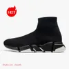 Designer Speeds 2.0 V2 Freizeitschuhe Trainer Plattform Sneaker Männer Frauen Tripler S Paris Socken Stiefel Marke Schwarz Weiß Blau Licht Rubin Graffiti Luxus Sneakers V99