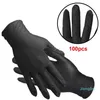 100Pcs Disposable Nitrile Gloves Anti Slip Mechanic Waterproof Latex