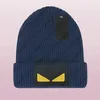 Gebreide hoed beanie cap twee ogen patroonontwerper schedel doppen casual stijl voor man vrouw winter hoeden 10 kleuren9861290