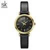 Shengke K0180 Sk Moissanite Watch Розовое золото Сетчатый ремешок для часов Женские наручные часы Изысканные женские кварцевые часы