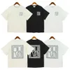 Hög version 2023 sommar ny trend Rhude minimalistiska brevtryck High Street Men's Loose Short Sleeved T-shirt
