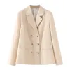 Ternos femininos roupas 2024 casual cáqui blazer terno jaqueta manga longa casaco outono e primavera