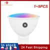 Controle 1 ~ 5PCS WIFI Smart Dimbare Lamp GU10 MR16 RGB C + W LED Licht Ondersteuning Alexa assistent Spraakbesturing