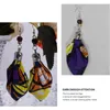 Dangle Earrings Women's Vintanic Style Handmade Cotton不規則なジュエリー明るい色のシルクガールズギフト服のアクセサリー