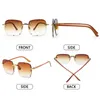 Gafas de gafas al aire libre de gafas de sol de gradiente transparente