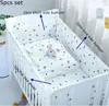 3Pcs Set Baby Bedding Bed Linen Quilt Cover Pillowcase Cotton Cartoon Print All Seasons Size Can Be Customized Crib Bedding Set 240220