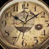 Zegary ścienne qx2e vintage podwójne bokskie ciche zegar metalowe ozdoby wiszące artystyczne rzemiosło