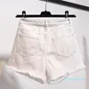 Été taille haute Denim Shorts femmes grande taille 5xl trou ample glands