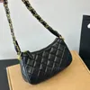 Bolso de hombro para mujer Hobo Diseñador Totes Bolso Bolsos Negro Lujo Clásico 23K Moda Mujer Monederos de cuero