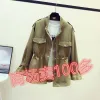 Trench Windbreaker Jacket Women's Midlength 2023 Spring New New Loose Wild Fashion Standup Standup Midlength