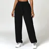 Pantaloni sportivi AL Yoga Soho Pantaloni jogger elasticizzati a vita alta con linea spezzata Amanti del logo 3D Abbigliamento sportivo Pantaloni lanterna solstizio Pantaloni da ballo casual pesanti e vestibilità rilassata