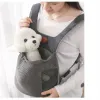 Портативная сумка на плечо для домашних животных, дорожная дышащая сумка для прогулок с собаками и кошками на шнурке, трансграничный серый, розовый сетчатый транспортный рюкзак