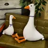 2024 Ins Hot Big White Goose Pillow Toy Plush Plush Cleate Sleeping Bidsing Hights Wide Budged Doll Funder Funder Sweet Favor