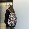 School Bags Mochila Escolar Harajuku Para Hombre Y Mujer Morral Con Estampado De Grafiti Bolsa Libros Bolso Nailon Ordenador