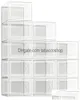 Opbergdozen Bakken Schoen Doorzichtig Plastic Stapelbare Organizer Voor Kast Opvouwbare Schoenen Containers Houders Drop Delivery Huis Tuin H8219200