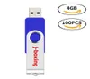 Blue Bulk 100pcs Rotating USB 20 Flash Drives Thumb Pen Drive 64Mb32GB Memory Storage Thumb STORAGE COMPORT