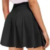 Skirts Women's Basic Skirt Versatile Stretchy Flared Casual Mini Skater Red Black Green Blue Short 2024