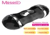 Meselo Dual Channel 18 Modes Auto värme Male Masturbator For Man Blowjob Oral Sex Vagina Real Pussy Vibrator Sex Toys For Men Y14053147