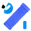 Outdoor Sleeping Pad Camping Inflatable Mattress with Pillows Travel Mat Folding Bed Ultralight Air Cushion Hiking Trekking 240220