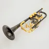 Schagerl BB trumpet Rotary Valve Type B Flat mässing Black Nickel Gold Key Professional Trumpet Musical Instruments