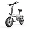 Bicicleta elétrica dobrável de alumínio, bateria de lítio leve para adultos, 2 rodas, pneu à prova de explosão