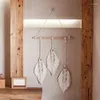 Arazzi Nordic Woven Macrame Wall Hangng Boho Leaf Feather Nappa Decorazione arazzo in cotone