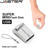 Drives Jaster Mini Metal USB Flash Drives Silver Business Gifts Memory Stick Custom Pen Drive Waterproof Storage Devices 32 GB 64 GB