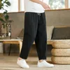 Pantaloni da uomo da uomo larghi con coulisse dritta nono con tasche elastiche in vita pantaloni sportivi traspiranti alla caviglia da indossare