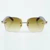 Фабричные бестселлеры изысканного стиля 3524018 классические солнцезащитные очки с микроогранкой и бриллиантовыми линзами, очки на ножках из натурального синего дерева, размер 18-135 мм