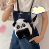 Bel çantaları hayvanlar panda peluş crossbody çanta yaratıcı karikatür backpack telefon cüzdan omuz hediyesi