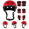 1 ensemble casque de patinage à roulettes poignet coudières genouillères équipement de protection de patinage enfants Scooter coussin de sécurité équipement de sécurité de patinage genouillère 240227