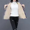 Women's Blouses Spring Autumn Winter Add Velvet Plaid Shirt Frosted Cotton Blouse Long Sleeved Casual Warm Jacket 2024