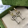 Nouveau créateur de luxe classique Double G-lettre boucles d'oreilles mode fête des femmes, voyage, anniversaire de mariage, cadeaux de bijoux de Noël-