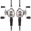 Combo Sougayilang Baitcasting canne à pêche Combo Portable 4 sections M puissance coulée canne à pêche avec 11 + 1bb Baitcasting moulinet de pêche Kit