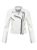 Jackor White Plus Size 3xl New Fashion Women Motorcykel Faux Leather Jackets Damer Långärmad Autumn Winter Biker