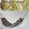 Camp Furniture Outdoor Hammock Color Printing Double Anti-Rollover Camping Courtyard Indoor Homestay Po Net Red Swing With Tassel