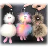 Klaki Faux Fur struś klęska brelokowa Dzieci Dekoracja Dekoracja Plush Animal Wiselant Plecak Charm