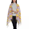 Scarves Cute Chocobo Tassel Scarf Women Soft Final Fantasy Science Game Shawl Wrap Female Winter