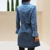 Casual Dresses Women Button Down Dress With Pocket Sexig denim Fashion Solid Color Chic Club Party Mini
