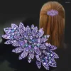 Klipy do włosów prezent rhinestone nagłówek kwiatowy klip kobiet wiosna koreańska duża