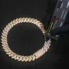 Kubanische Gliederkette Vvs Gra Moissanit Hip Hop Herren Kubanische Gliederkette Halskette Silber Gold Armband Fußkettchen Iced Out Edelstahl