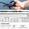 Combo Sougayilang 2.1m UltraLight Carbon Fiber Casting Fishing Rod and Reel Set Baitcasting Reel Combo for Bass Trout Carp Fishing