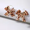 Stud Earrings HuaTang Sexy Leopard Print Drop For Women Lovely Pearl Stone Heart Alloy Dangle Earring Y2K Party Jewelry 20549