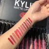 12PCS Kylie Matte Lip Gloss Zestaw Make Up Set Gift Długo trwałe nawilżające szminki Makiametyczne Makiametyka 240220