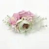 Haaraccessoires Meisjes Flower Crown Hoofdband Vintage Baby Pography Props Handgemaakte bloemen peuter elastische nylon band