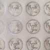 Cadeaupapier 120 stks/partij Transparante Ronde Bronzing Dank U Seal Sticker Voor Handgemaakte Producten Bakken Afdichtingsetiket
